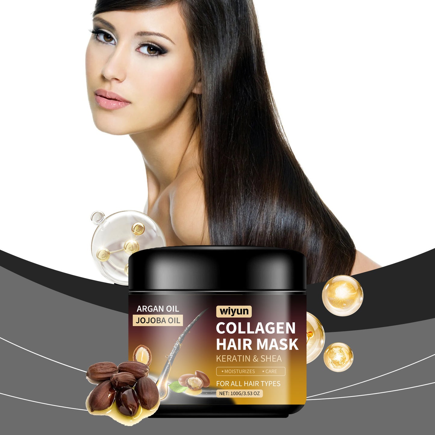 Wiyun Collagen Hair Mask with Argan & Jojoba Oil